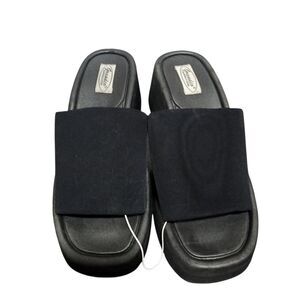 Grandco Black Platform Slide Sandals Women’s Size 9 Minimalist Comfort
